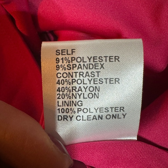 Tadashi Shoji Fuchsia Beaded Illusion Sheath Dress | Formal Cocktail | Size M - Picture 7 of 7